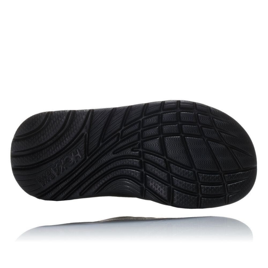 Black Hoka ORA Men's Recovery Slides | USA51OETS