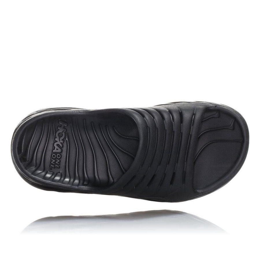 Black Hoka ORA Men's Recovery Slides | USA51OETS