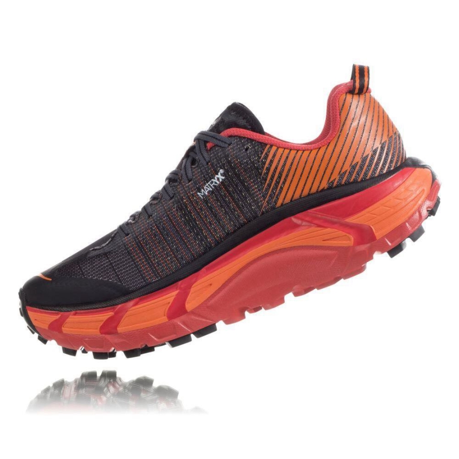 Black / Orange Hoka EVO Mafate 2 Men's Hiking Shoes | USA82IEFU