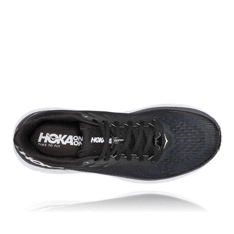 Black / White Hoka Clifton 7 Men's Road Running Shoes | USA80UDHK