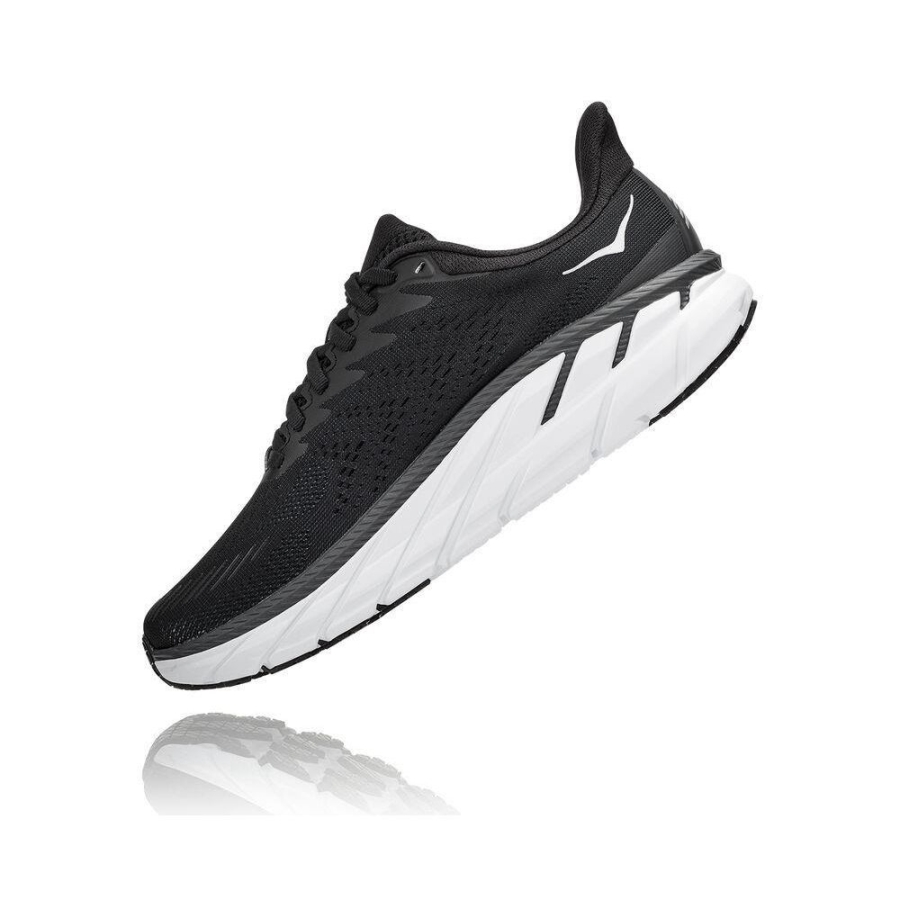 Black / White Hoka Clifton 7 Women's Road Running Shoes | USA20LSMO