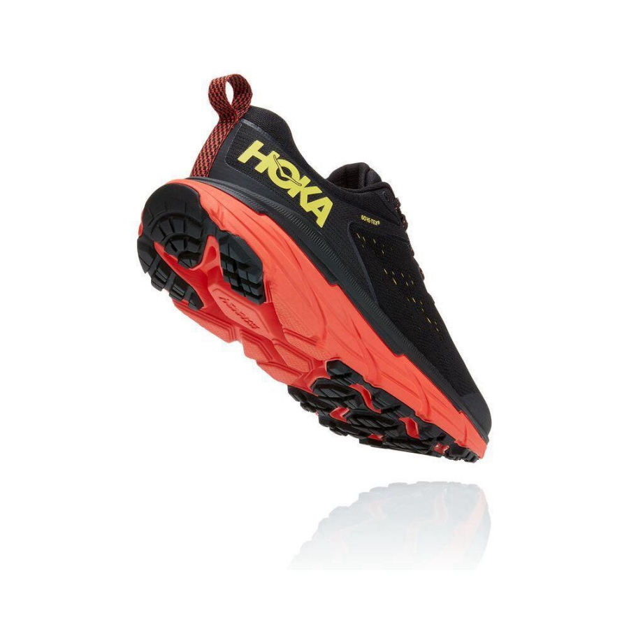 Black / Yellow Hoka Challenger ATR 6 GTX Men's Trail Running Shoes | USA03UFAR