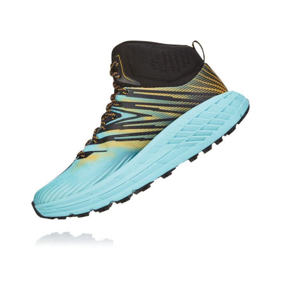 Blue / Black / Gold Hoka Speedgoat Mid 2 GTX Women's Trail Running Shoes | USA09NVDH