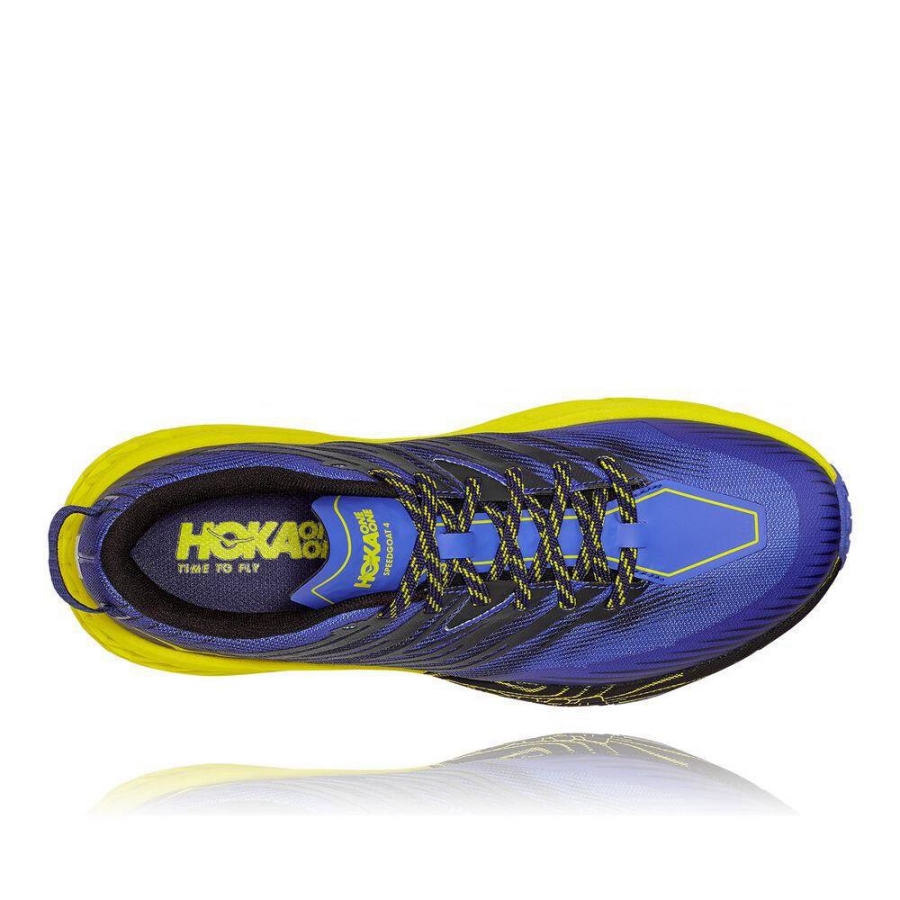 Blue / Black Hoka Speedgoat 4 Men's Running Shoes | USA79FEGP