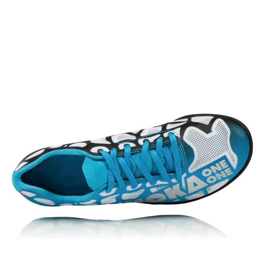 Blue / Black / White Hoka Rocket LD Men's Spikes Shoes | USA67KDEY