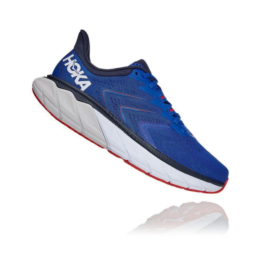 Blue Hoka Arahi 5 Men's Road Running Shoes | USA30YJGV