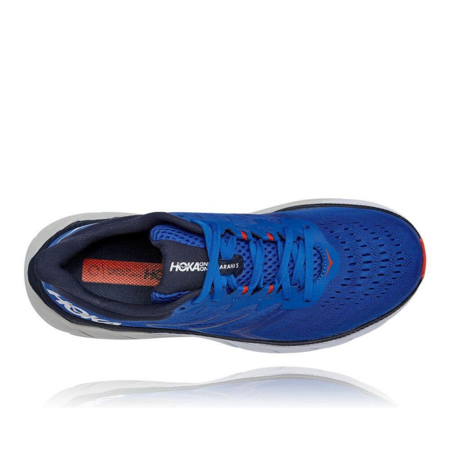 Blue Hoka Arahi 5 Men's Sneakers | USA01DURV