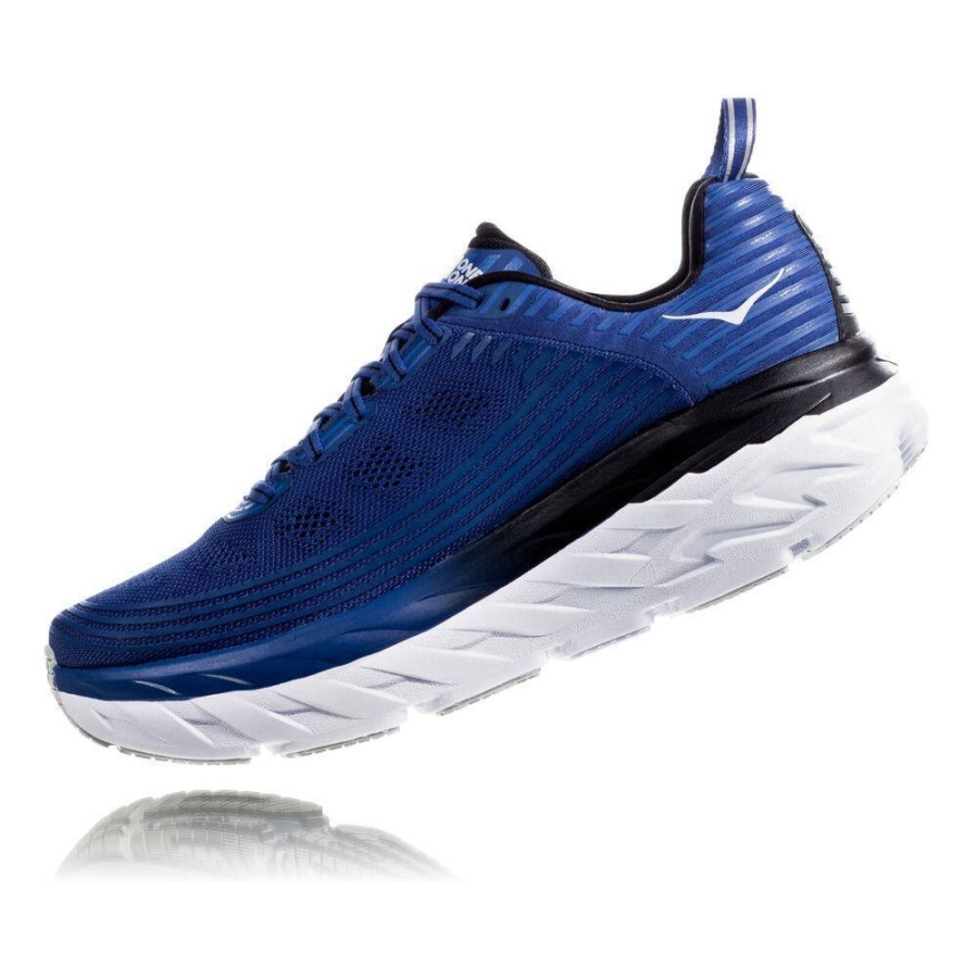 Blue Hoka Bondi 6 Men's Running Shoes | USA32FXLQ