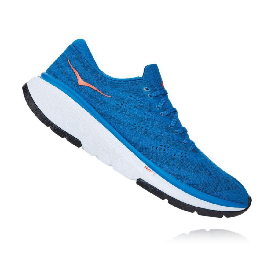 Blue Hoka Cavu 3 Men's Road Running Shoes | USA07HYJG