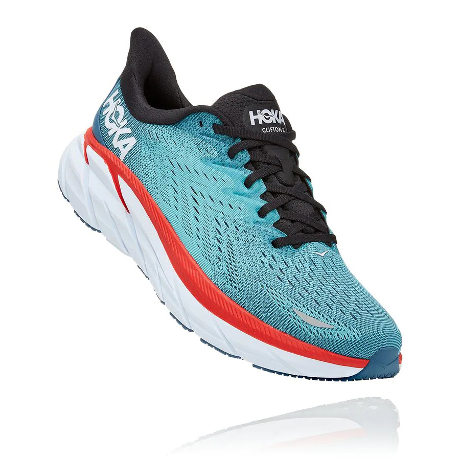 Blue Hoka Clifton 8 Men's Road Running Shoes | USA15DQKR