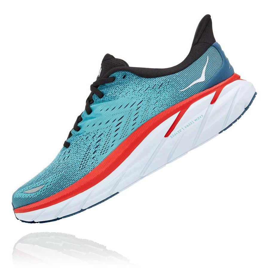 Blue Hoka Clifton 8 Men's Road Running Shoes | USA15DQKR