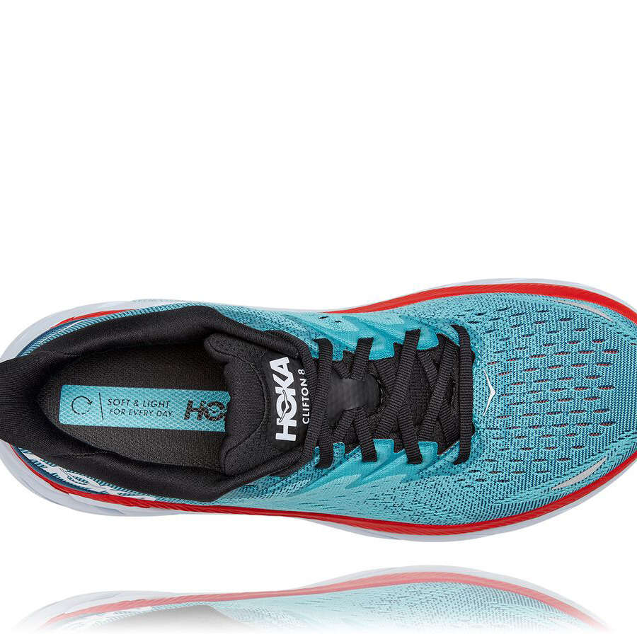 Blue Hoka Clifton 8 Men's Road Running Shoes | USA15DQKR