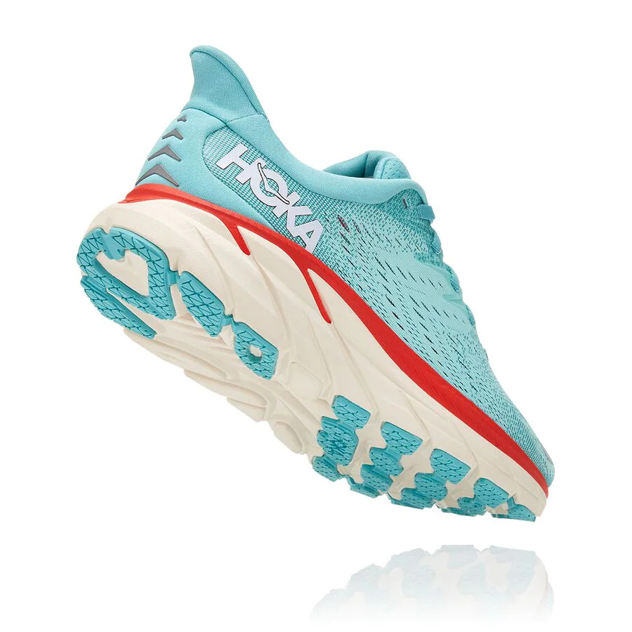 Blue Hoka Clifton 8 Women's Road Running Shoes | USA03PJUA