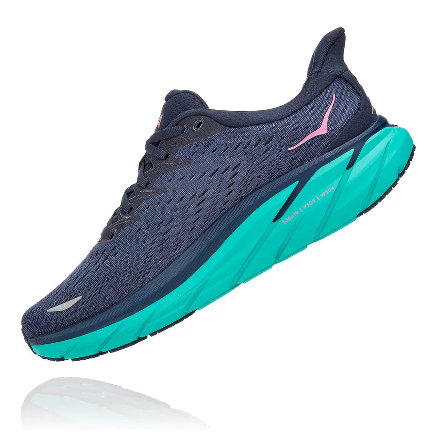 Blue Hoka Clifton 8 Women's Road Running Shoes | USA58MBUV