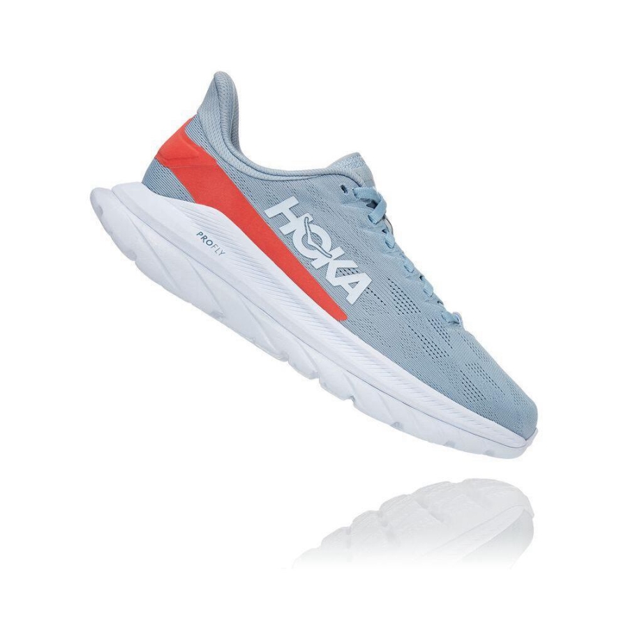 Blue Hoka Mach 4 Women's Road Running Shoes | USA54YFWQ