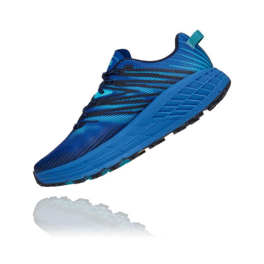 Blue Hoka Speedgoat 4 Men's Running Shoes | USA54HCPD