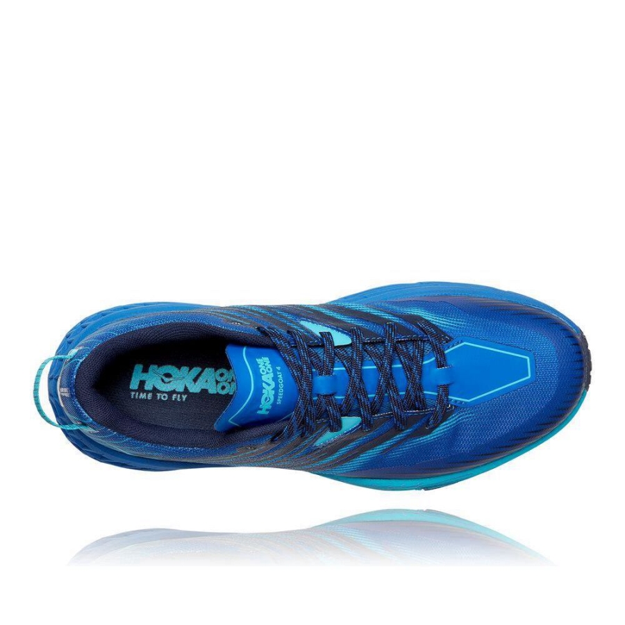 Blue Hoka Speedgoat 4 Men's Running Shoes | USA54HCPD