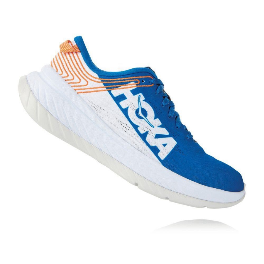 Blue / White Hoka Carbon X Men's Road Running Shoes | USA50UQXN