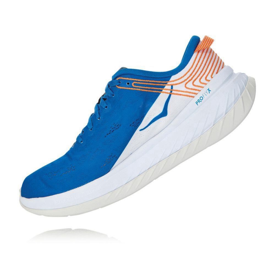 Blue / White Hoka Carbon X Men's Road Running Shoes | USA50UQXN