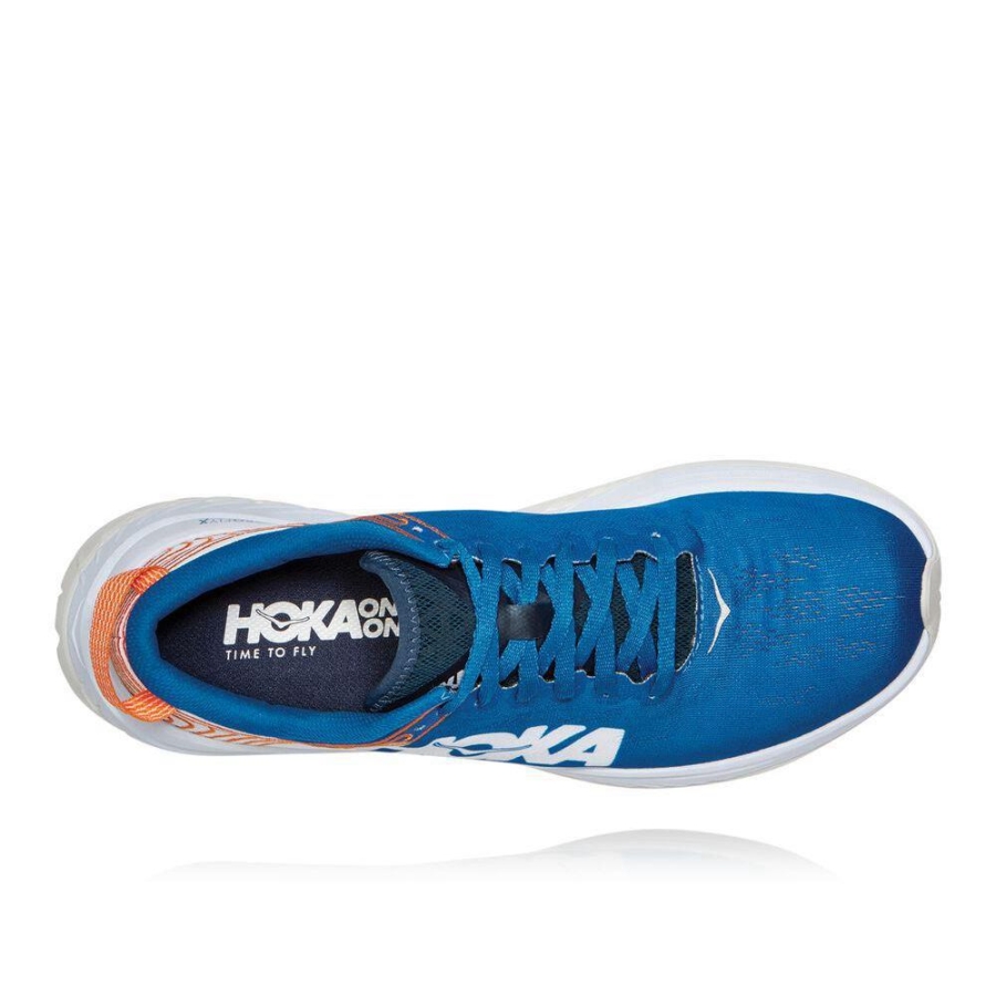 Blue / White Hoka Carbon X Men's Road Running Shoes | USA50UQXN