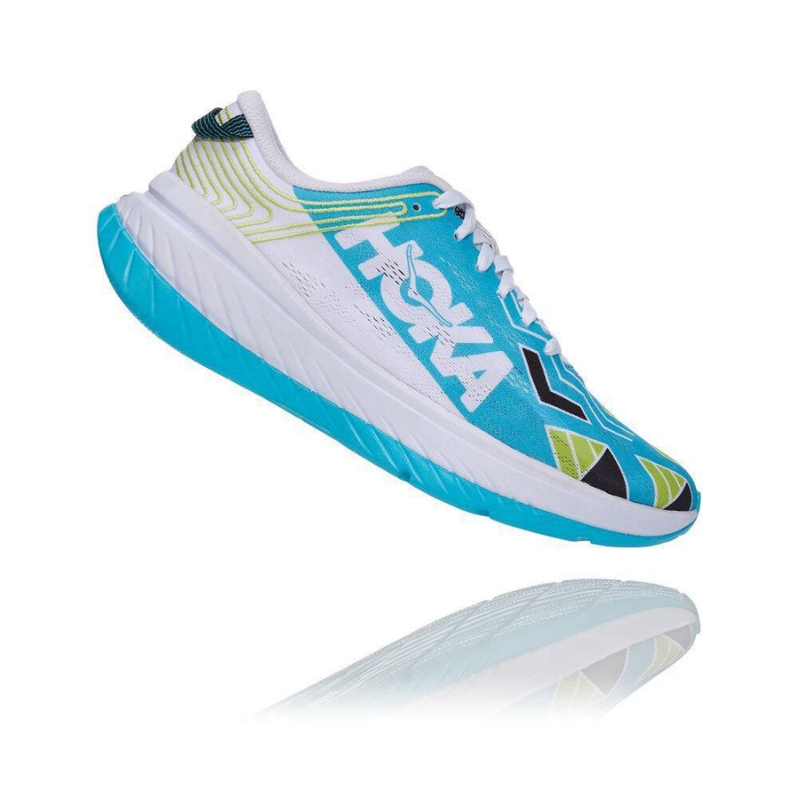 Blue / White Hoka Carbon X Men's Road Running Shoes | USA62WJHF