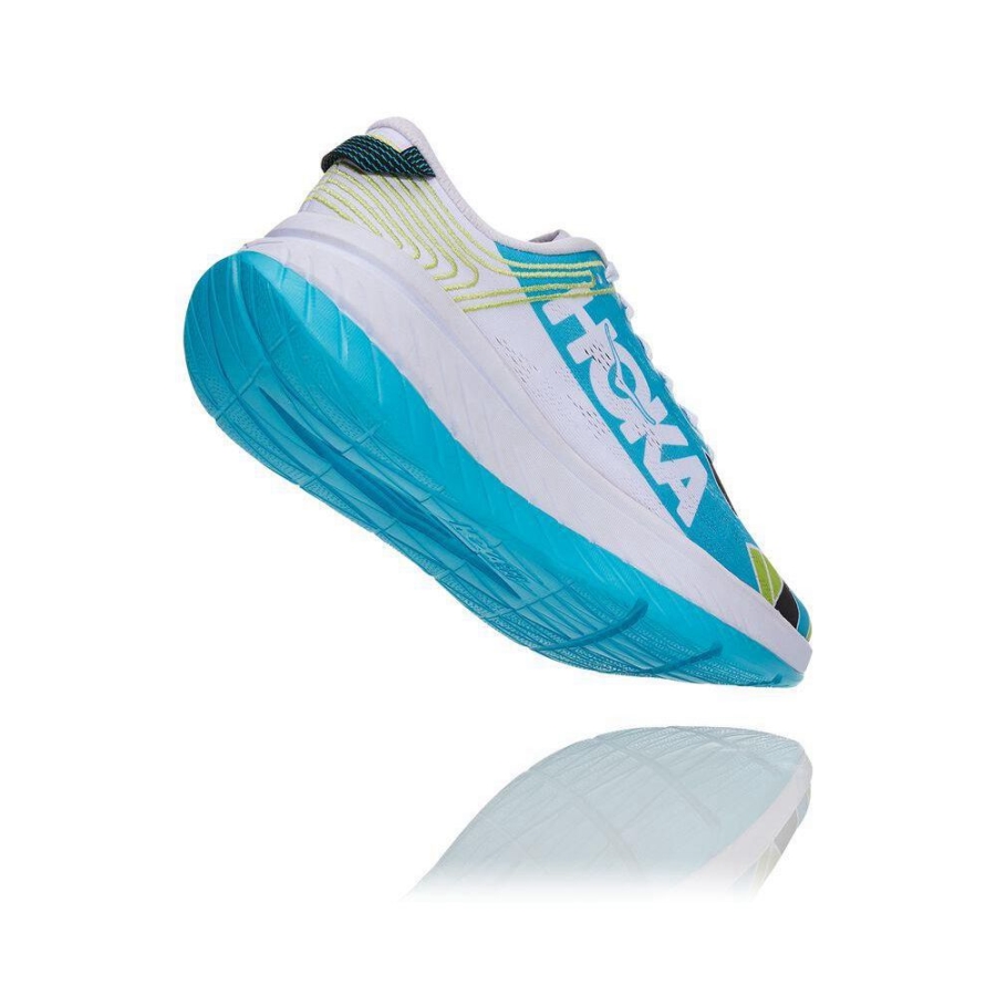 Blue / White Hoka Carbon X Men's Road Running Shoes | USA62WJHF