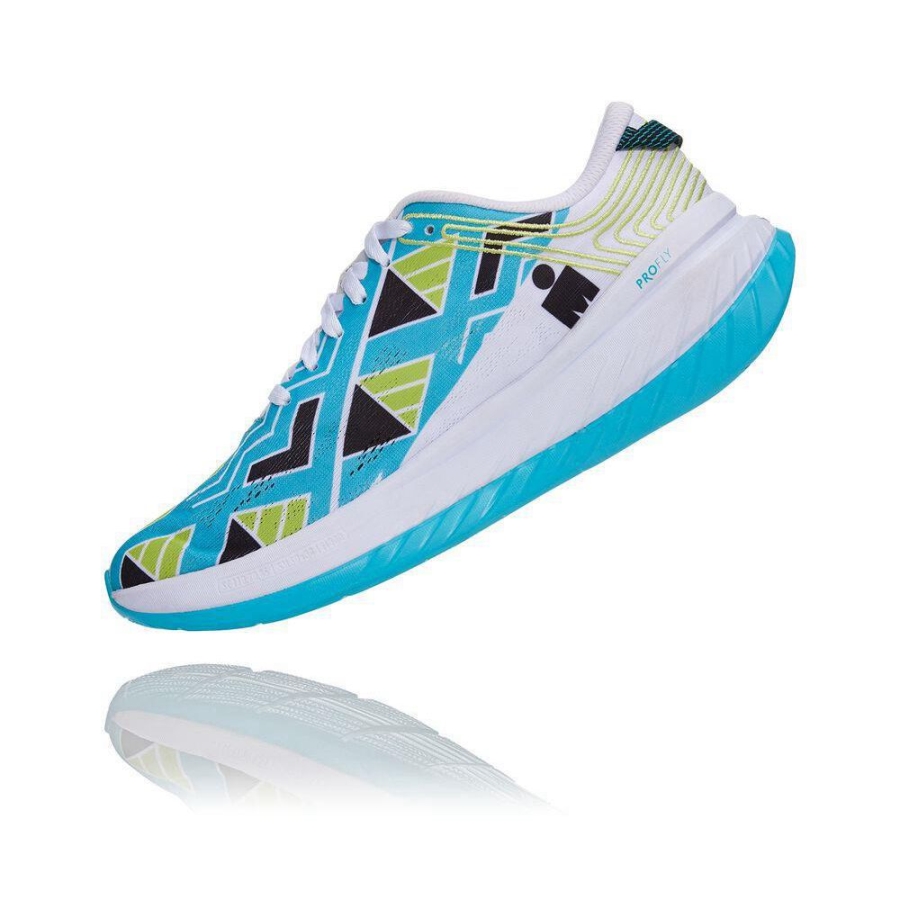 Blue / White Hoka Carbon X Women's Sneakers | USA10EWSZ