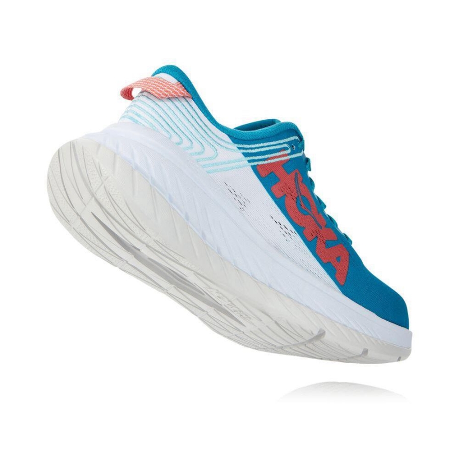 Blue / White Hoka Carbon X Women's Sneakers | USA65IQTV