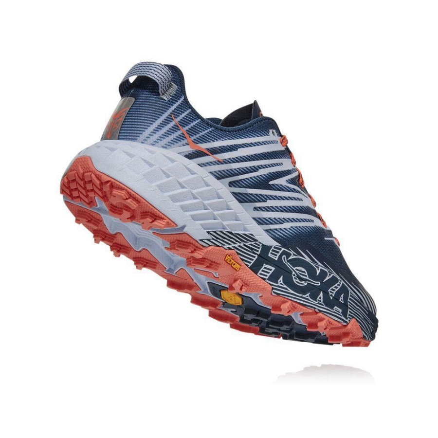 Blue / White Hoka Speedgoat 4 Women's Hiking Shoes | USA75AQTK