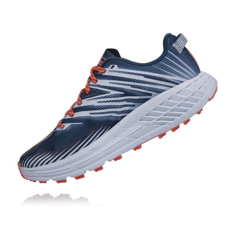 Blue / White Hoka Speedgoat 4 Women's Running Shoes | USA59PCQE