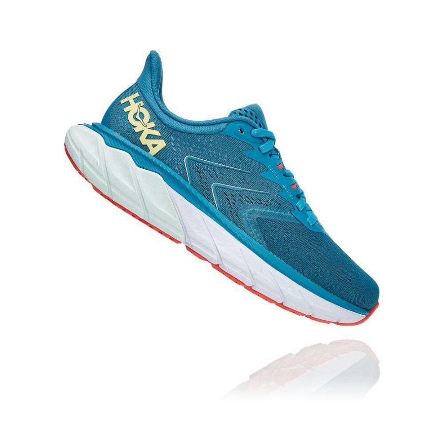 Blue / Yellow Hoka Arahi 5 Women's Running Shoes | USA56ZGPE