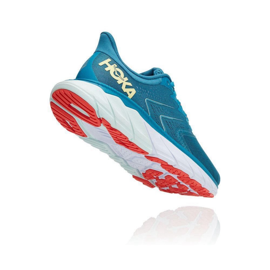 Blue / Yellow Hoka Arahi 5 Women's Running Shoes | USA56ZGPE