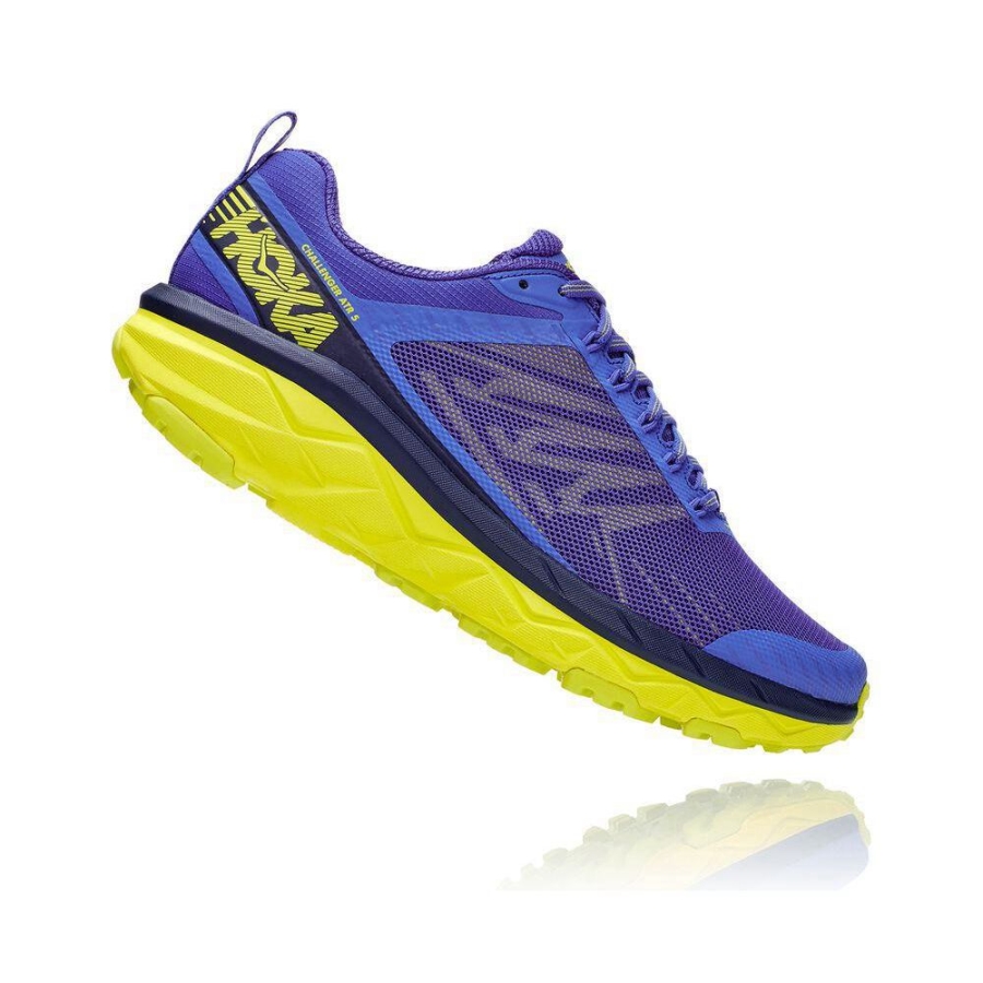 Blue / Yellow Hoka Challenger ATR 5 Men's Running Shoes | USA16CFPR