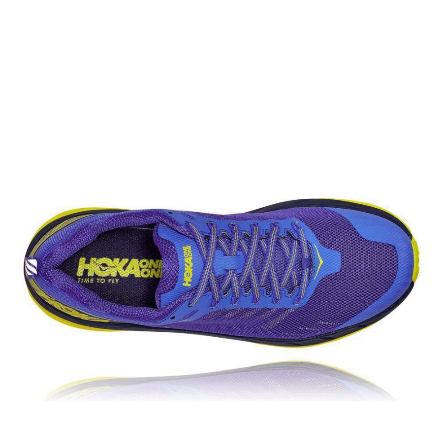 Blue / Yellow Hoka Challenger ATR 5 Men's Running Shoes | USA16CFPR