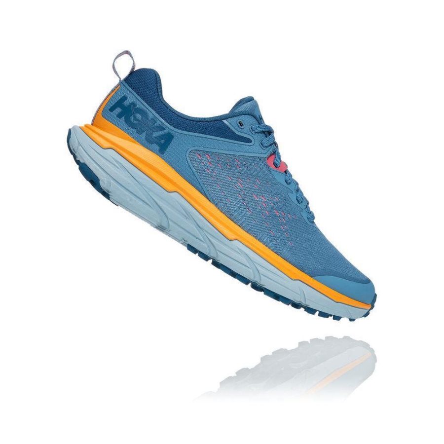 Blue / Yellow Hoka Challenger ATR 6 Women's Trail Running Shoes | USA30QIGH