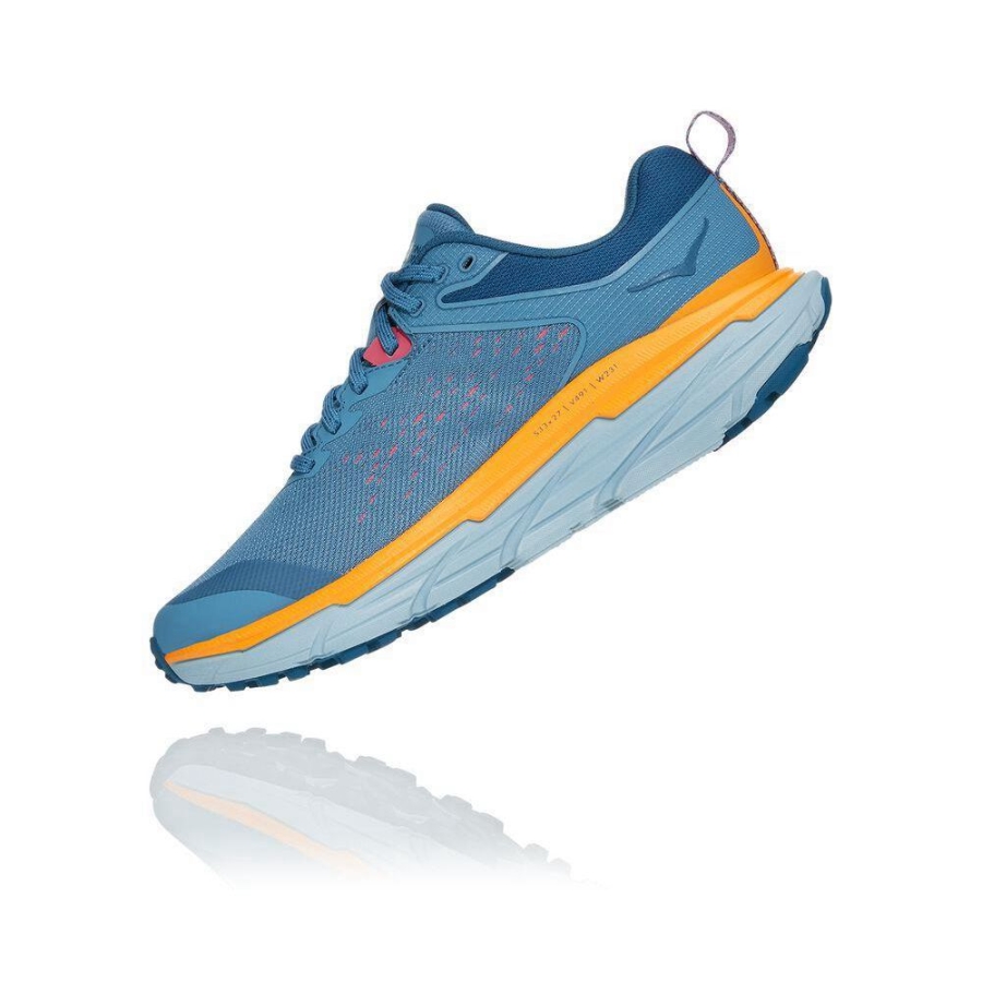 Blue / Yellow Hoka Challenger ATR 6 Women's Trail Running Shoes | USA30QIGH