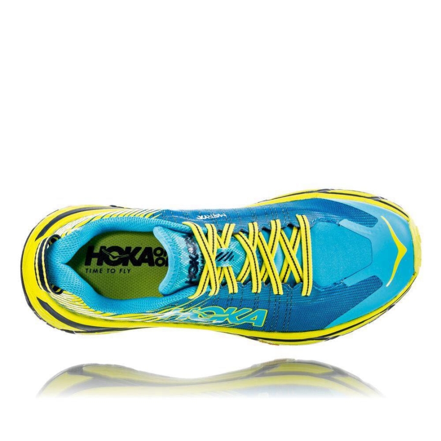 Blue / Yellow Hoka EVO Mafate 2 Men's Hiking Shoes | USA80SUDZ