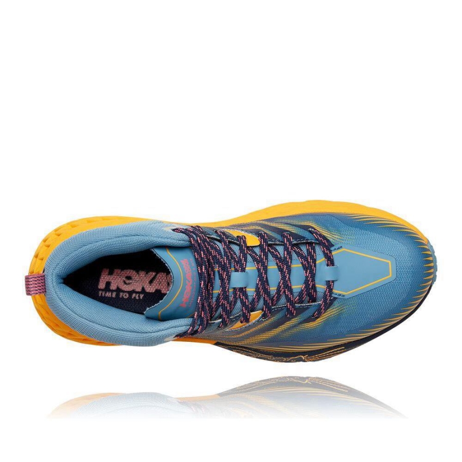 Blue / Yellow Hoka Speedgoat Mid 2 GTX Women's Hiking Boots | USA23SAGR