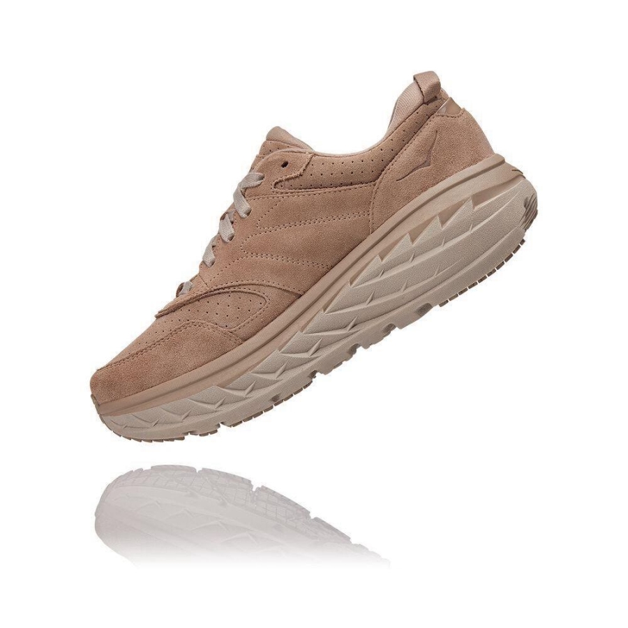 Brown Hoka Bondi L Men's Lifestyle Shoes | USA78HQXJ