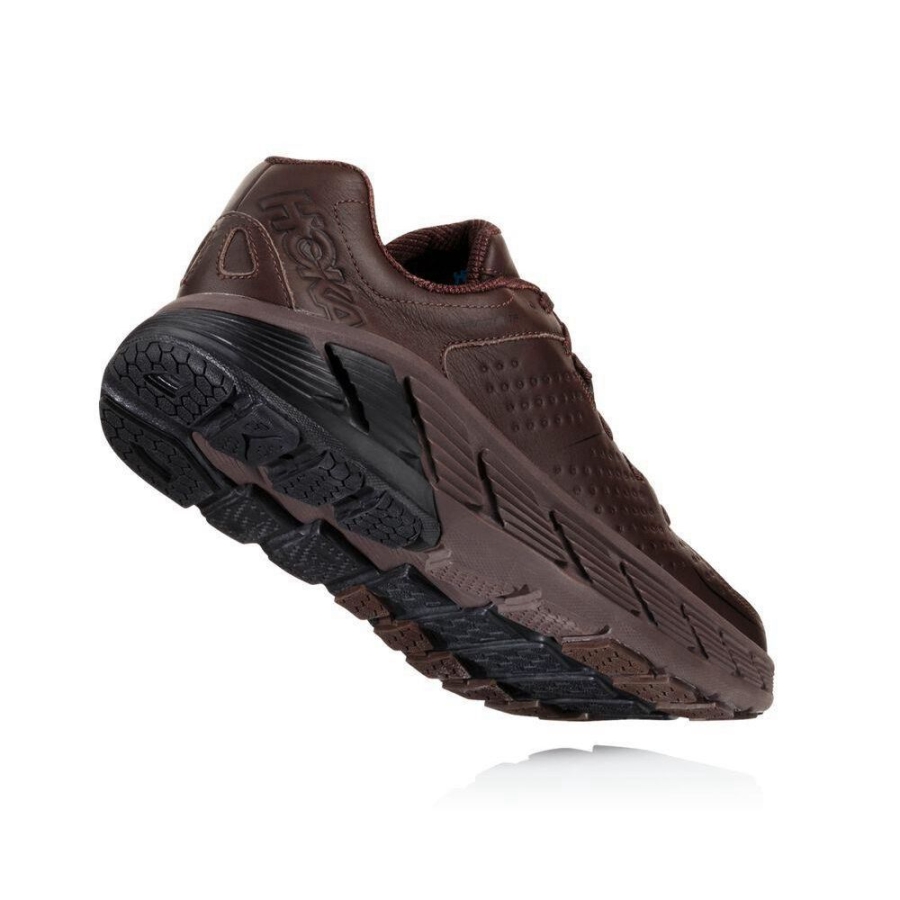 Brown Hoka Gaviota Leather Men's Road Running Shoes | USA25ESAP