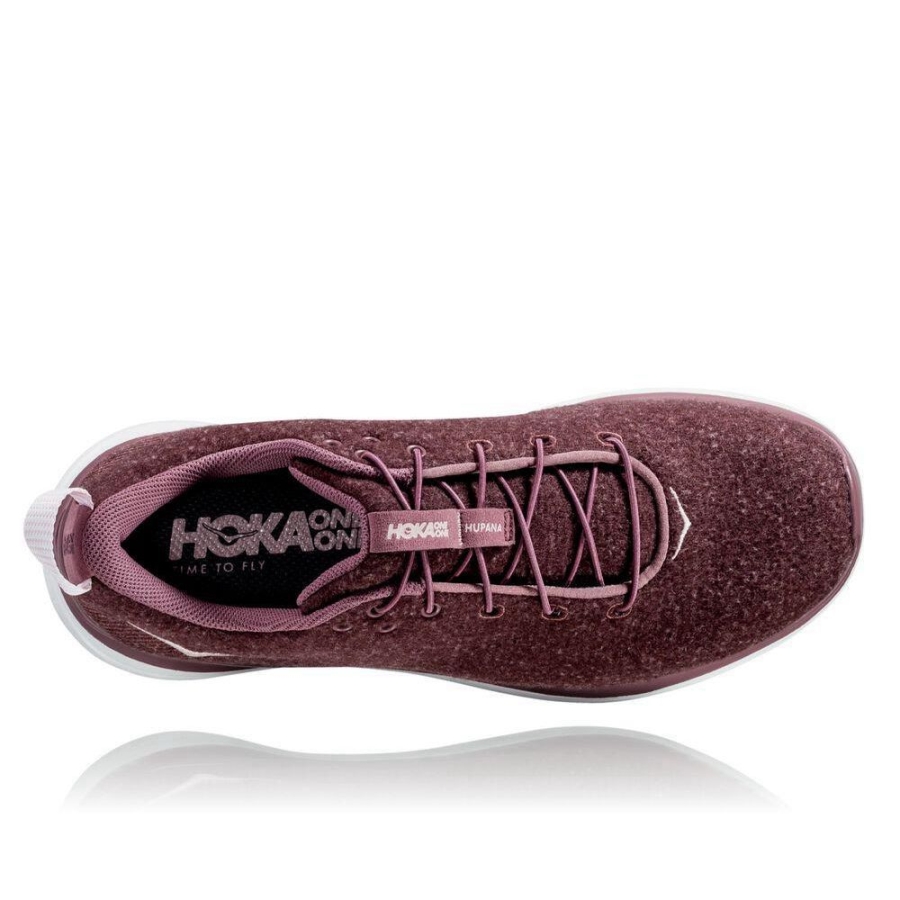 Burgundy Hoka Hupana Flow Wool Women's Running Shoes | USA81CAHX