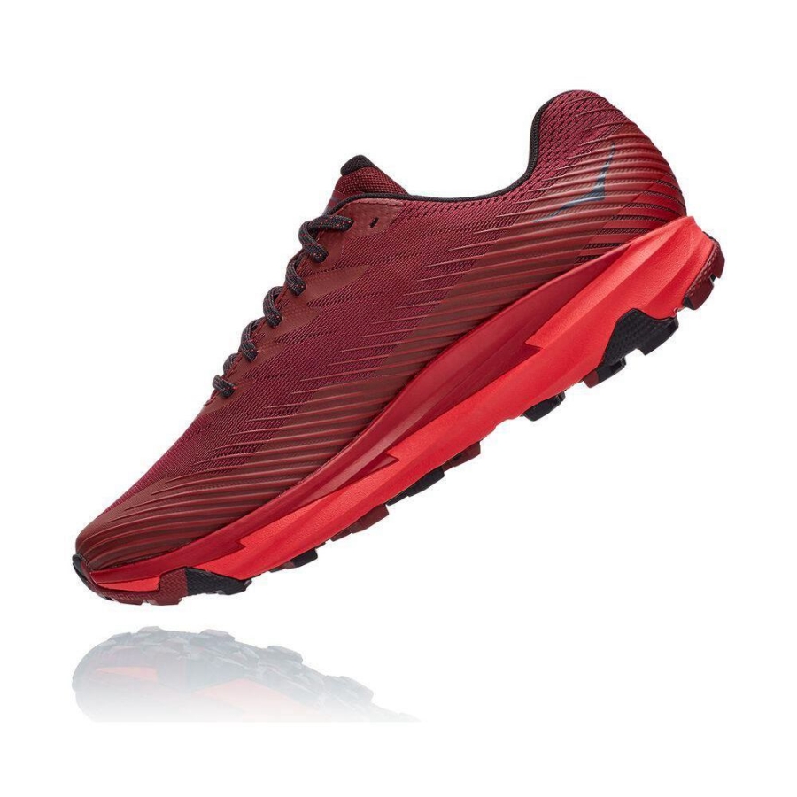 Burgundy Hoka Torrent 2 Men's Trail Running Shoes | USA72RFSN