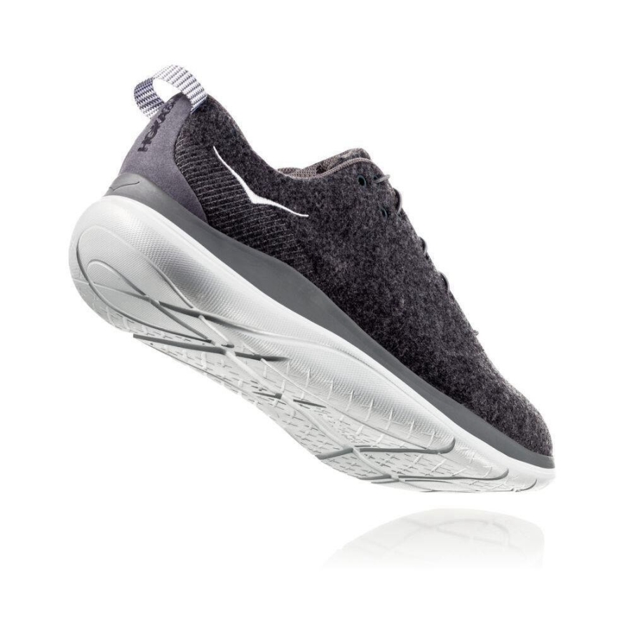 Dark Grey Hoka Hupana Flow Wool Men's Running Shoes | USA73KOAI