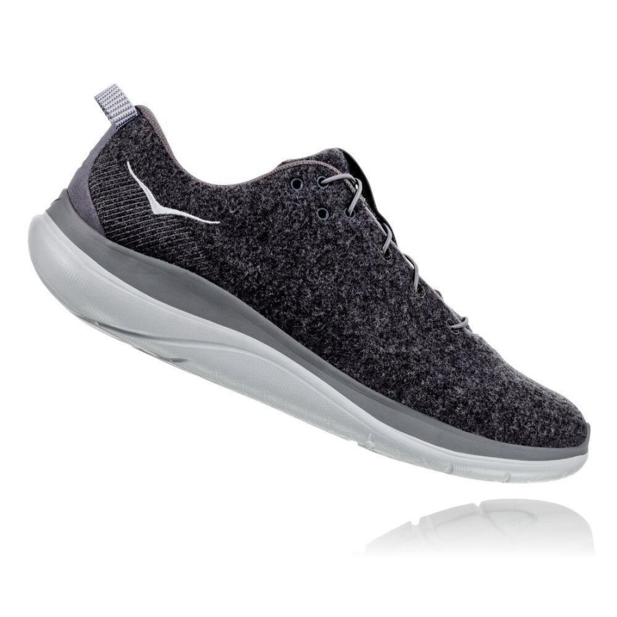 Dark Grey Hoka Hupana Flow Wool Women's Running Shoes | USA04PFWM