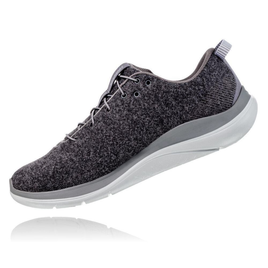 Dark Grey Hoka Hupana Flow Wool Women's Running Shoes | USA04PFWM