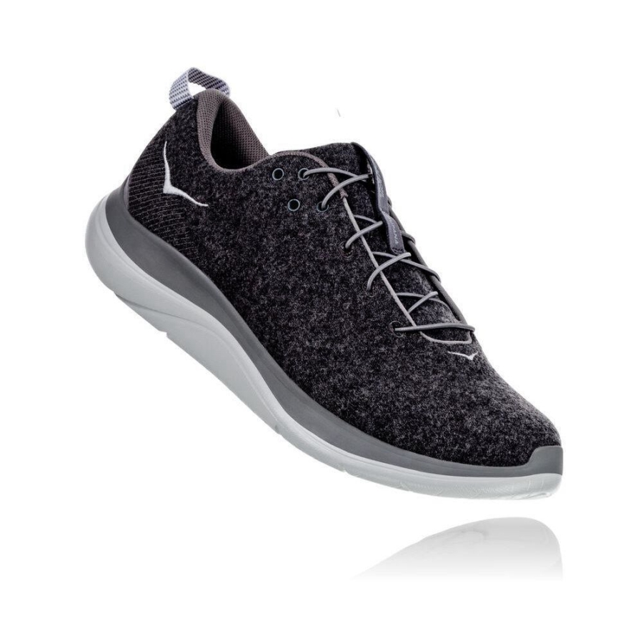 Dark Grey Hoka Hupana Flow Wool Women\'s Sneakers | USA83SOCY