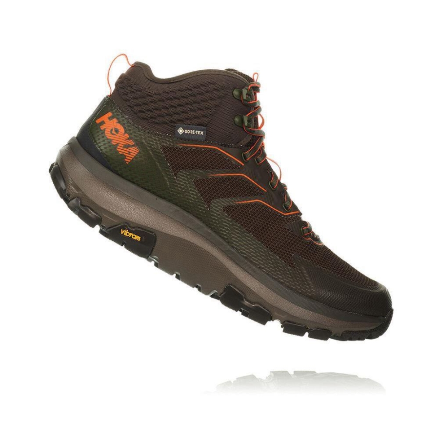 Green / Brown Hoka Toa GTX Men's Hiking Boots | USA18MSXU