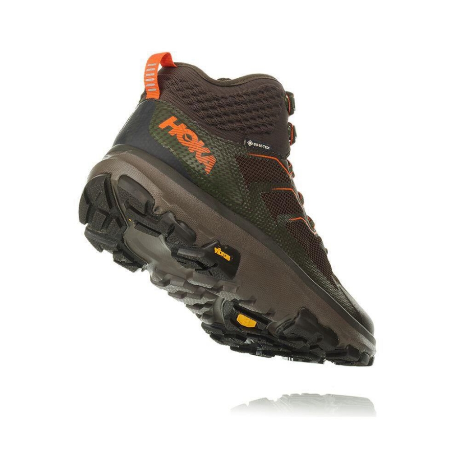 Green / Brown Hoka Toa GTX Men's Hiking Boots | USA18MSXU