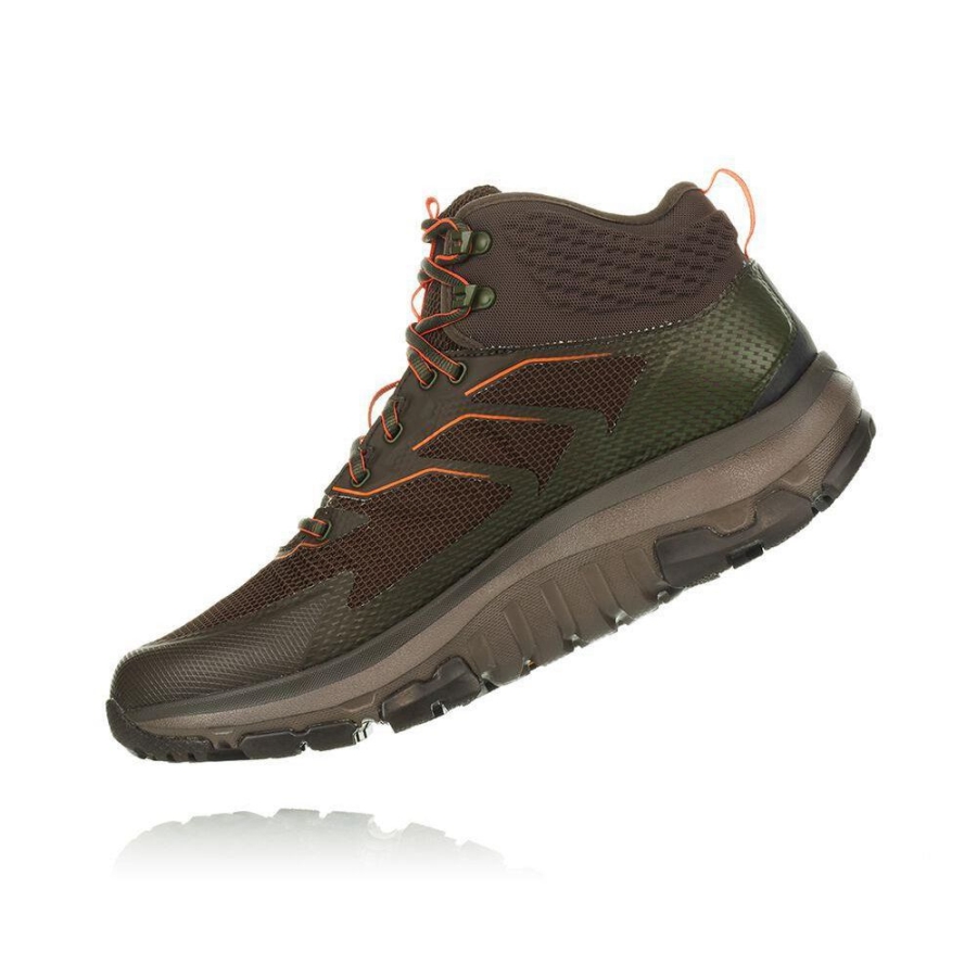 Green / Brown Hoka Toa GTX Men's Hiking Boots | USA18MSXU