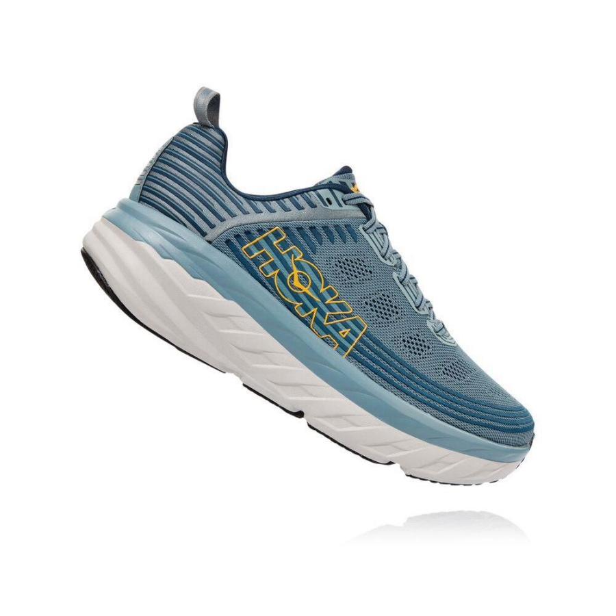 Green Hoka Bondi 6 Men's Road Running Shoes | USA24AEYV